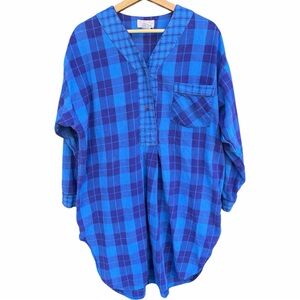 Vintage "Honors Intimates” Plaid Flannel Shirt/NightGown.